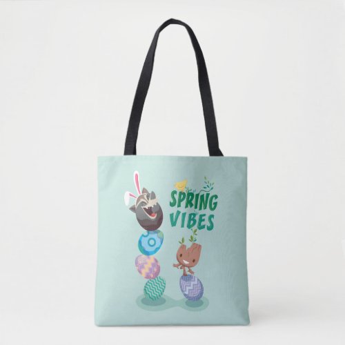 Groot  Rocket Easter  Spring Vibes Tote Bag