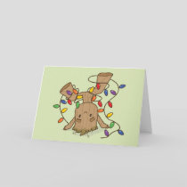 Groot Tangled in Holiday Lights Card