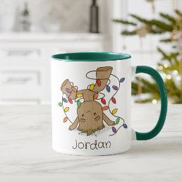 Groot Tangled in Holiday Lights Mug