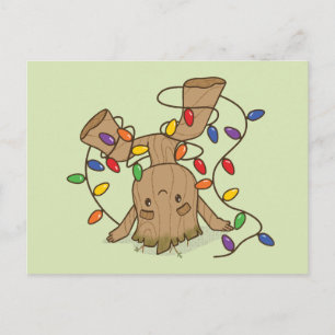 Groot Tangled in Holiday Lights Postcard