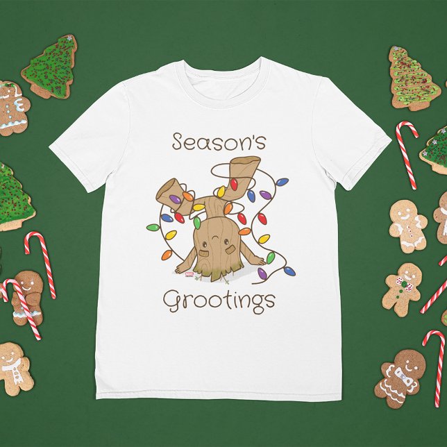 Groot Tangled in Holiday Lights T-Shirt (Creator Uploaded)