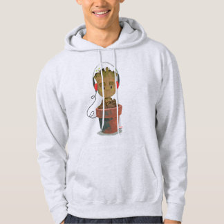 Groot Wearing Headphones Hoodie