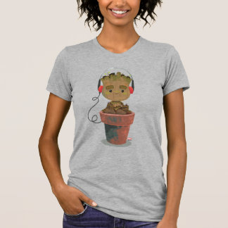 Groot Wearing Headphones T-Shirt