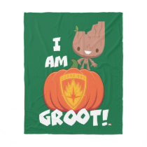 Groot With Guardians of the Galaxy Jack-o-Lantern Fleece Blanket