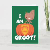 Groot With Guardians of the Galaxy Jack-o-Lantern Holiday Card