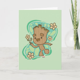 Groot with Yellow Flowers Card