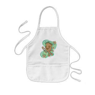 Groot with Yellow Flowers Kids' Apron