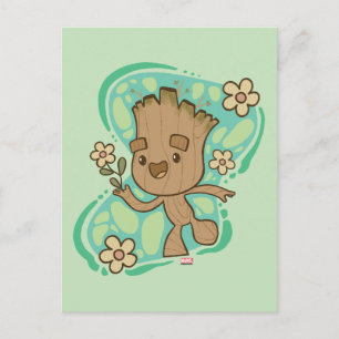 Groot with Yellow Flowers Postcard
