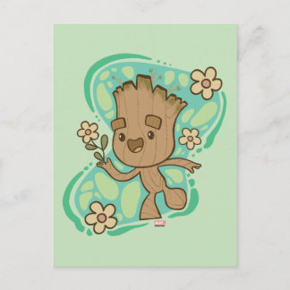 Groot with Yellow Flowers Postcard