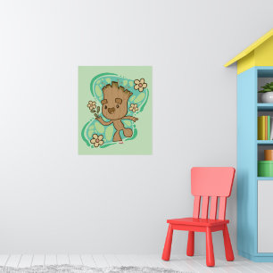 Groot with Yellow Flowers Poster