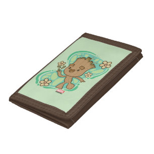 Groot with Yellow Flowers Tri-fold Wallet