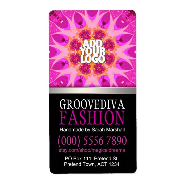 Groove Diva Fashion Business Label (Front)