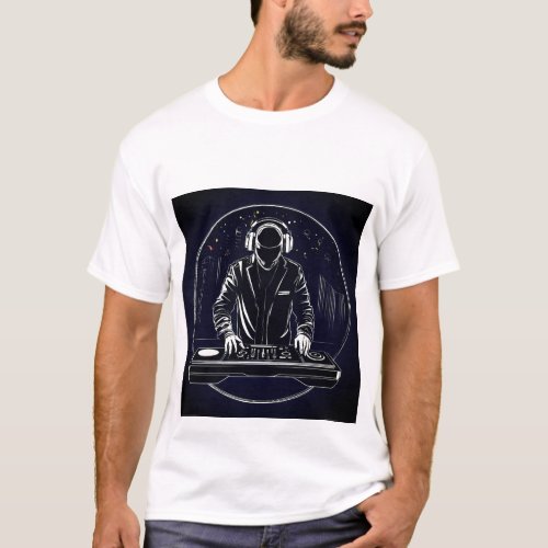 Groove in Style with Our DJ_Inspired Printed T_Shi T_Shirt