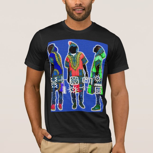 Groove Kings: Vintage Afrocentric Silhouettes Men' T-Shirt (Front)