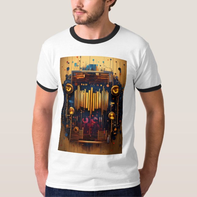 "Groove Master Men's T-Shirt: Embrace the Digital  T-Shirt (Front)