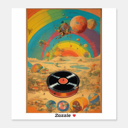 Groove Odyssey A DJs Musical Journey Poster Sticker