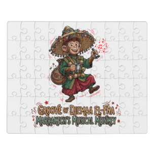 Groove of Djemaa El-Fna Marrakech Musical Monkey Jigsaw Puzzle
