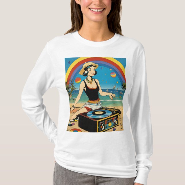 Groove Queen: Music Lover T-shirt for Women (Front)