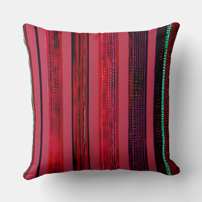 Groove red throw pillow (Back)