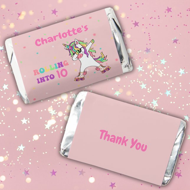 Groove Retro Roller Skating Unicorn Birthday Party Hershey's Miniatures (Creator Uploaded)