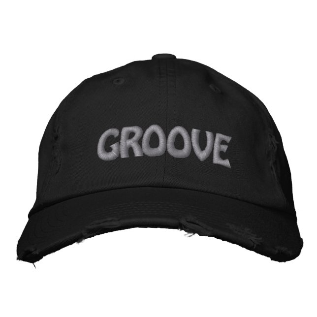 GROOVE SILVER EMBROIDERED BASEBALL CAP (Front)