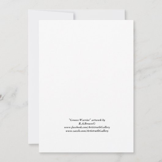 "Groove Warrior" Original Artwork by R.A.Brown (Back)