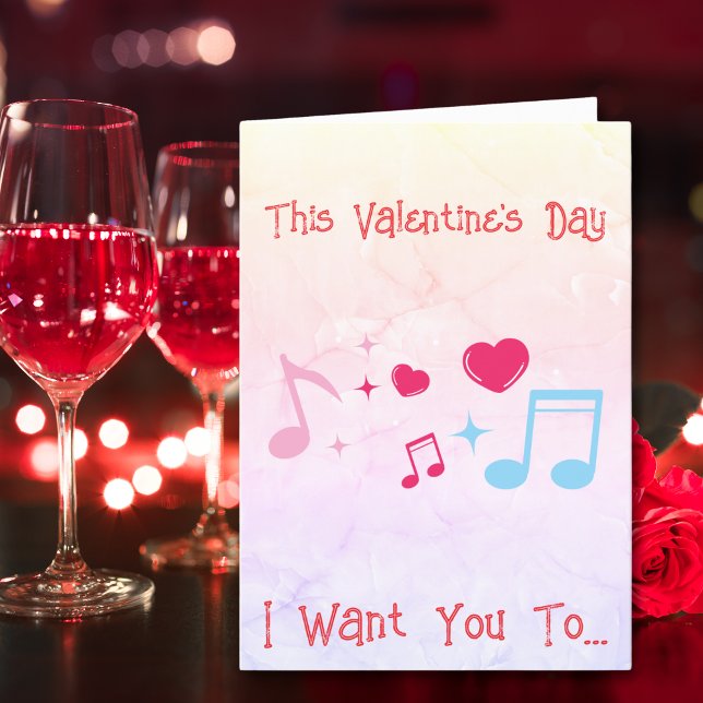Groove With Me Valentine's Day Holiday Card (Proof that love doesn’t retire — it just gets better music.)