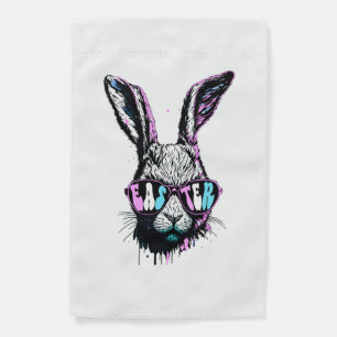 Groovi Rabbit Bunny Face With Sunglasses Easter Garden Flag