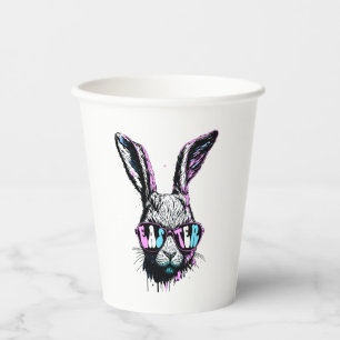 Groovi Rabbit Bunny Face With Sunglasses Easter Paper Cups