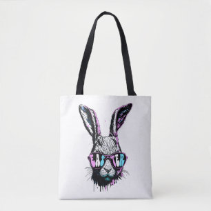 Groovi Rabbit Bunny Face With Sunglasses Easter Tote Bag