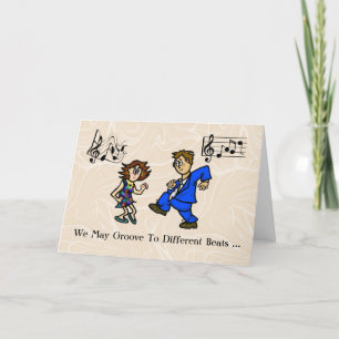 Groovin' Dancing Couple Romance Card