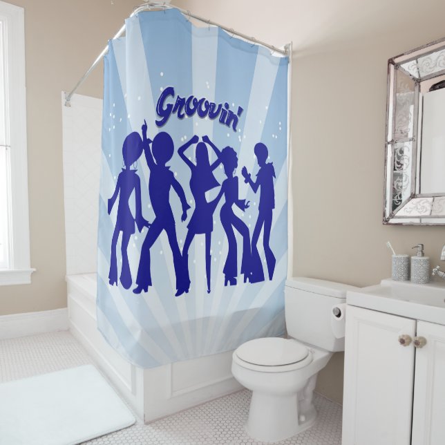 Groovin' Shower Curtain (In Situ)