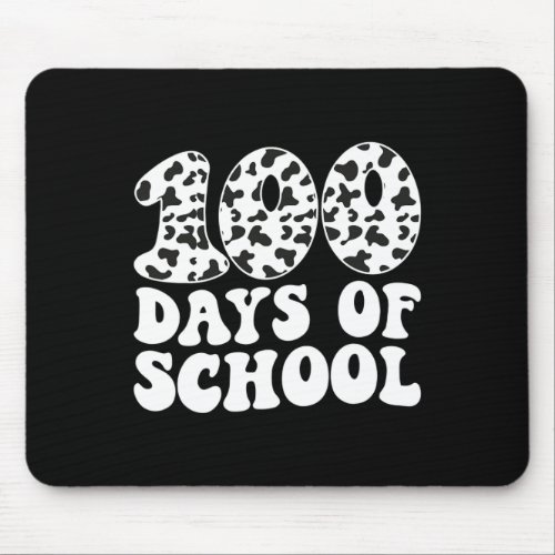 Groovy 100 Days Of School Cow Print 100th Day Scho Mouse Pad