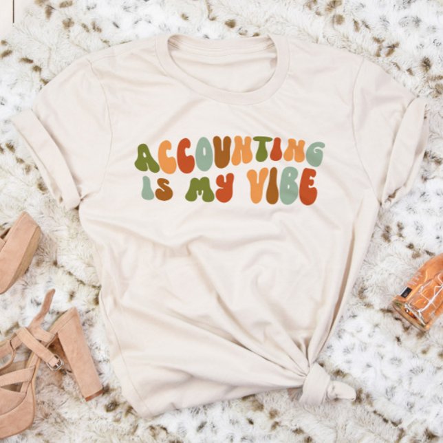 Groovy 1970s Accounting Is My Vibe, Accounting Tri-Blend Shirt (Creator Uploaded)