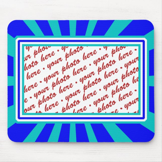 Groovy 1970's Retro Photo Frame Mouse Pad (Front)