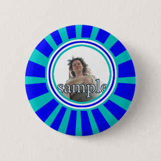 Groovy 1970's Retro Photo Frame Pinback Button