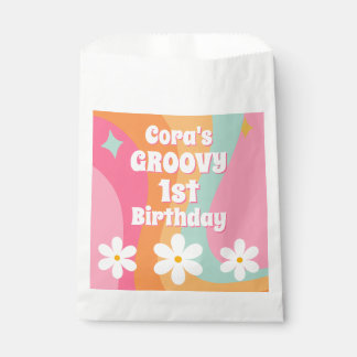 Groovy 1st Birthday Favor Bag