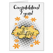 Groovy 2 year clean 12 step anniversary Card (Front)