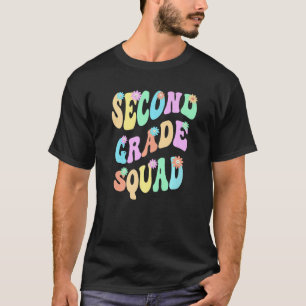 Groovy 2nd Grade Squad School Teacher Second Gr Re T-Shirt