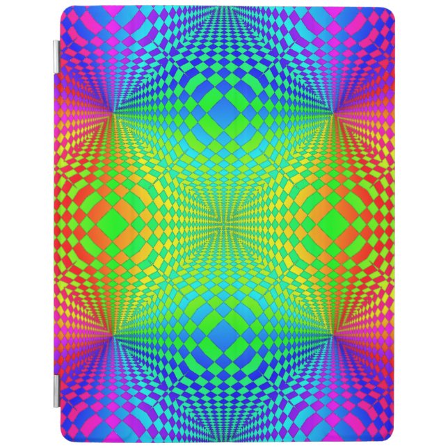 Groovy 3-D Retro Pattern iPad Smart Cover (Front)