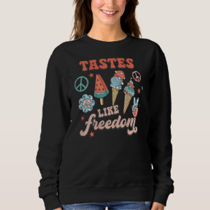 Groovy 4th Of July Patriotic Ice Cream Like Freedo Sweatshirt