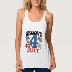 Groovy 4th of July Rocket Patriotic Shirt Design_1