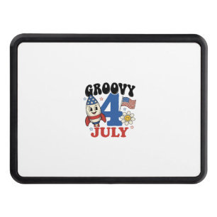 Groovy 4th of July Rocket Patriotic Shirt Design_1 Hitch Cover