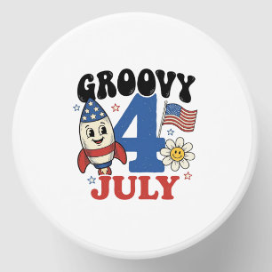 Groovy 4th of July Rocket Patriotic Shirt Design_1 Mini Candle Favors
