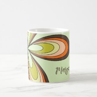 Groovy 60s 70s Hippie Flower Lime Retro Daisy Name