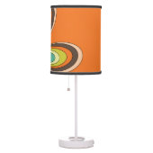 Groovy 60s 70s Hippie Flower Orange Retro Daisy Table Lamp (Right)