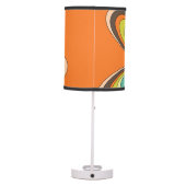 Groovy 60s 70s Hippie Flower Orange Retro Daisy Table Lamp (Back)