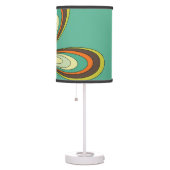 Groovy 60s 70s Hippie Flower Turquoise Retro Daisy Table Lamp (Right)