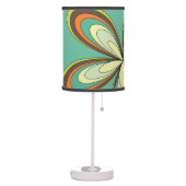 Groovy 60s 70s Hippie Flower Turquoise Retro Daisy Table Lamp (Left)