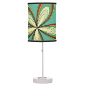 Groovy 60s 70s Hippie Flower Turquoise Retro Daisy Table Lamp (Front)